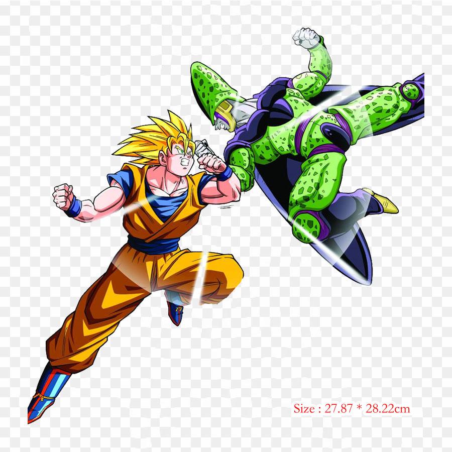 Patches For Clothes Bag Iron On Thermal Stickers Goku Vlacl Drawing Goku Beerus Pattern Washable Heat Transfer