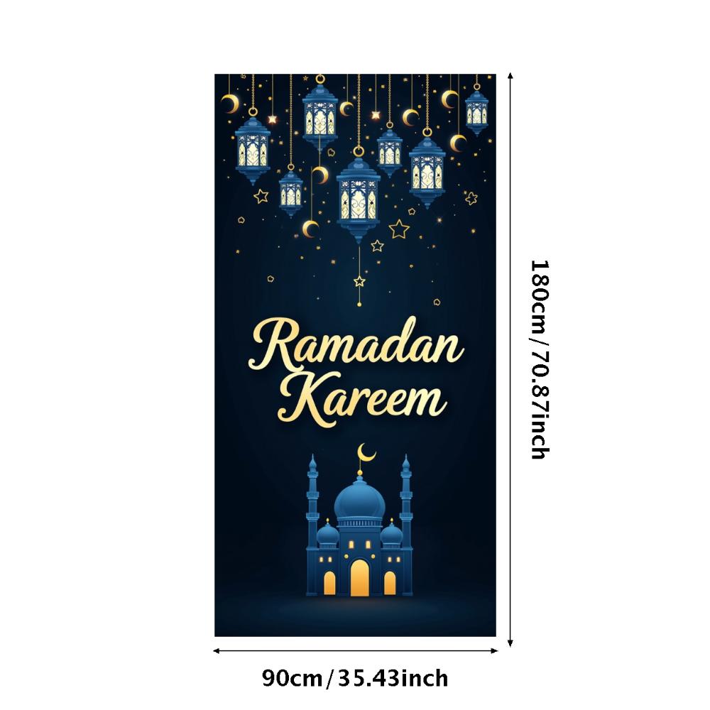 Рамадан Карим Баннер Мечеть Фонари Праздничный Приветственный Фон Рамадан Мубарак Вечеринка Домашний Декор Реквизит для Фотографии Фон