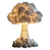 3D Mushroom Cloud Lamp Handmade Nuclear Blast Desk Lamp Lighted Mushroom Cloud Decoration Night Light for Home Desk Bedside Table
