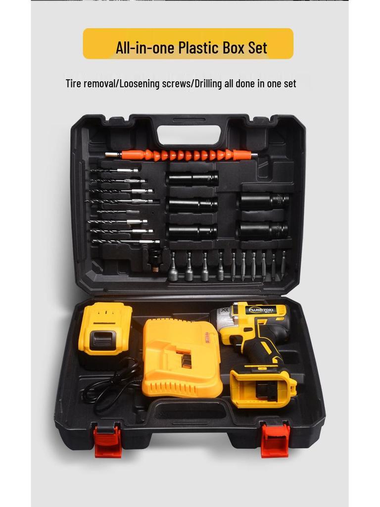 Бесщеточный электрический ударный гайковерт с высоким крутящим моментом и литиевой батареей для авторемонта