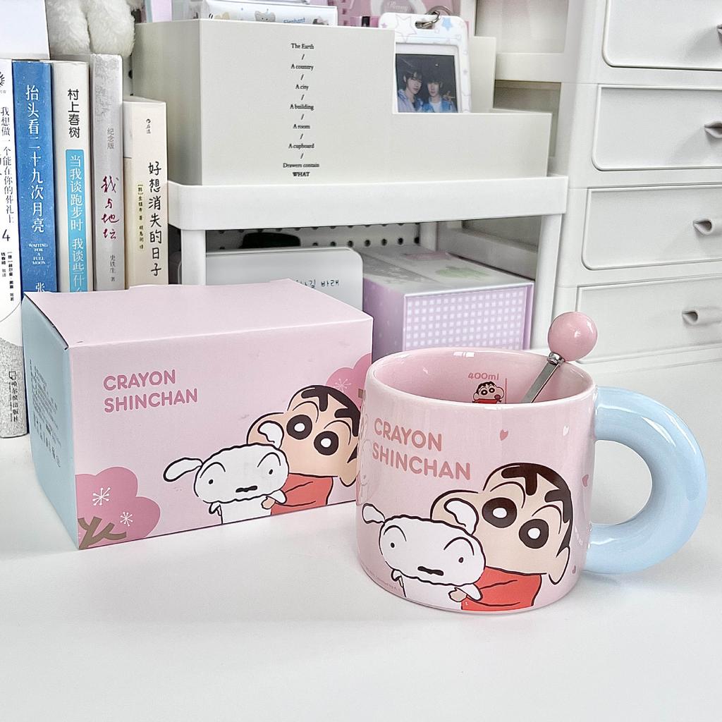 Керамическая кружка Crayon Xiaoxin для мальчиков и девочек, подарок на день рождения, парная кружка, для девушки, практичный сувенир, подарочная коробка