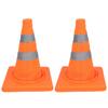 2Pcs Traffic Safety Cones Foldable Multi Purpose Pop Up Cone with Reflective Collar Orange for