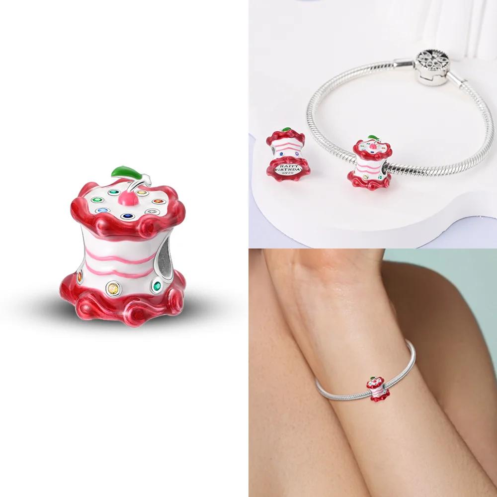 Copper Cherry Strawberry Avocado Fruit Original Charms Beads Fit Charms Pendant For Woman Jewelry Making Fine Gift
