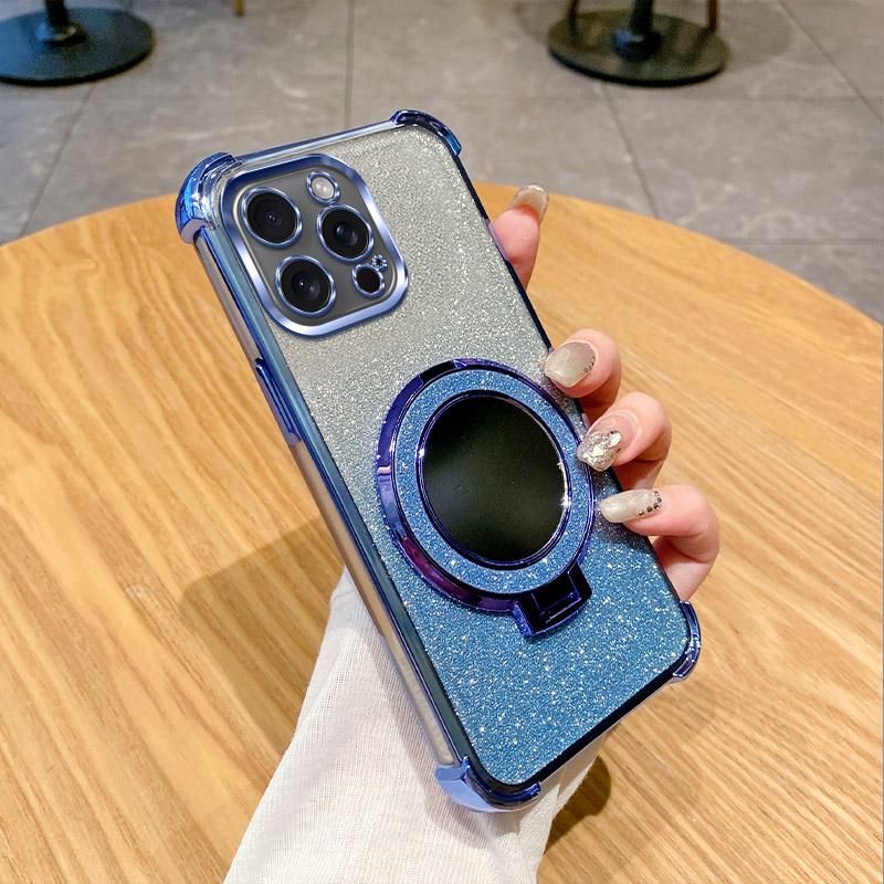 Электролитический блестящий градиентный чехол для телефона Tecno Spark GO 1 3 2025 2024 2023 2022 2020 с зеркальным кольцом-подставкой, противоударный чехол