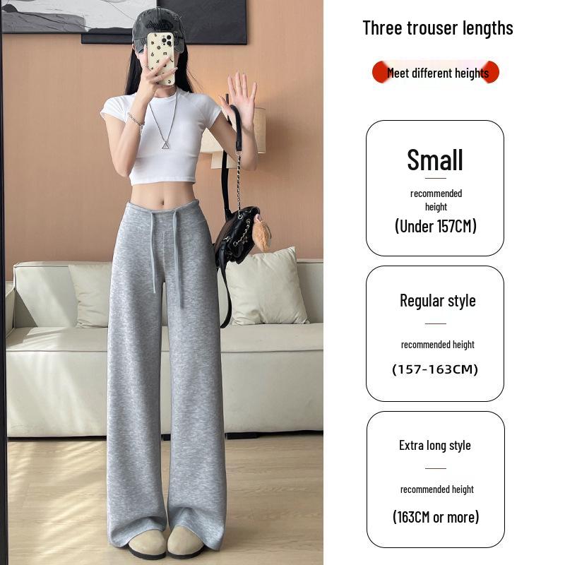 Женские летние 2025 серые джоггеры с высокой посадкой - Тонкие, свободные, из ледяного шелка, брюки с зауженными штанинами