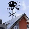 Dragon Weathervane Roof Mount Iron Weather Vane Metal Wind Direction Indicator Speed Spinner Outdoors Roof Yard Decorations
