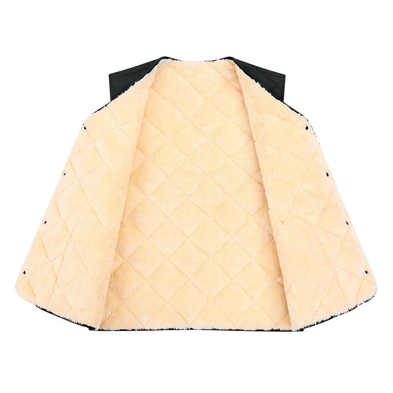 Зима-осень мужской жилет из хлопка с пуховой подкладкой, толстый плюшевый воротник-стойка, теплый, с длинными рукавами, однотонный, большого размера, мягкий, однобортный, с карманами, кардиган