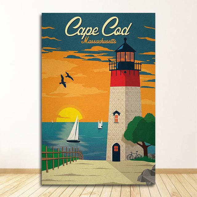 Пейзаж, холст, живопись, настенные картины, домашний декор, скандинавский винтажный постер с городами для путешествий, Нью-Йорк, Нидерланды, Амстердам, Лондон, без рамки