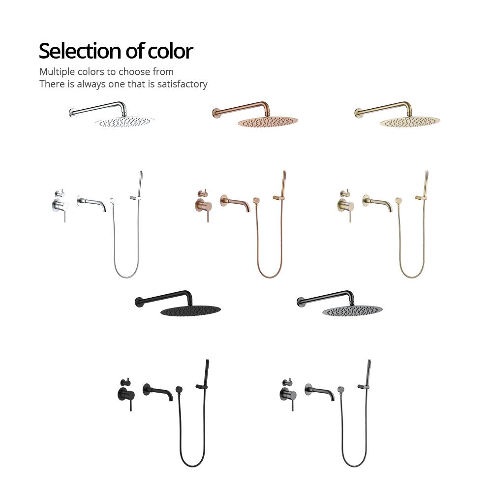 Смеситель для ванной комнаты, душевая система, набор из 3-функционального смесителя для душа, переключающий клапан, бронзовый цвет, 8-16 дюймов, настенный смеситель для душа с дождевой головкой