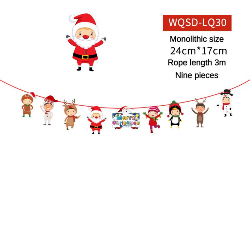 Рождественский баннер 2024 года Веселые рождественские украшения для дома Гирлянда Санта-Клаус Навидад для рождественского подарка Ноэль Декор Новый год 2025