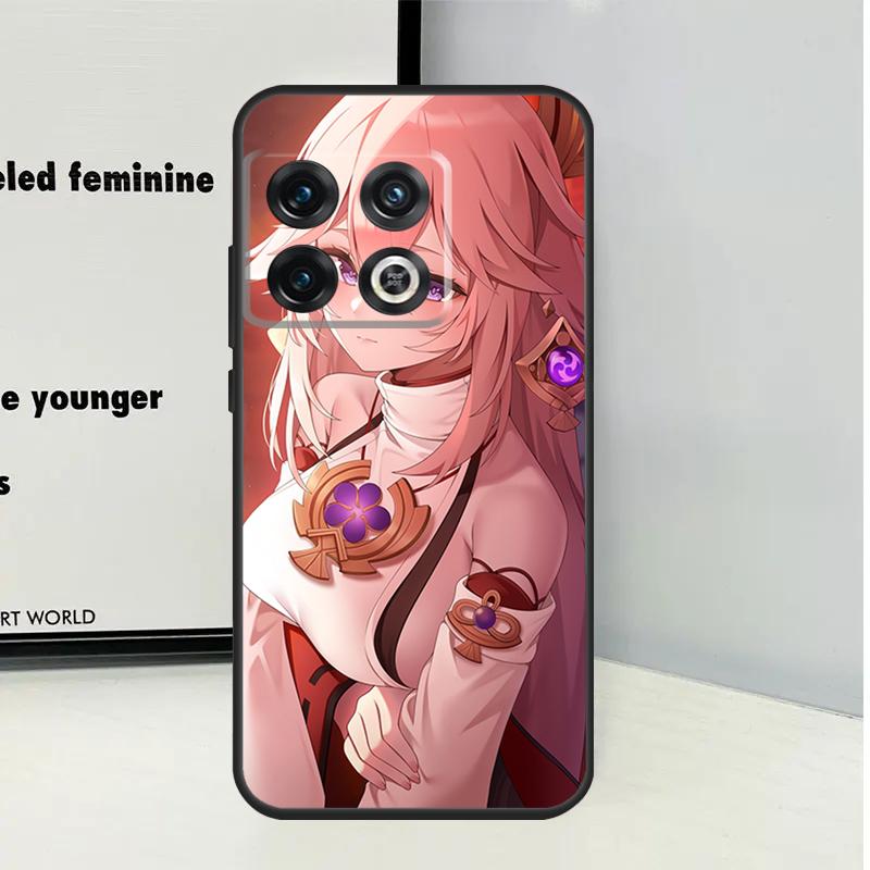 Чехол Genshin Impact Яэ Мико для OnePlus 12R 10T 9R 10R 12 11 9 10 Pro OnePlus Nord 2 2T CE 3 Lite N20 N10