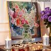 Уникальный набор для рисования стразами и жемчугом DIY 30x40 см Красивые цветы Безрамное искусство Идеальный handmade подарок для взрослых Декор для стены дома на любой случай