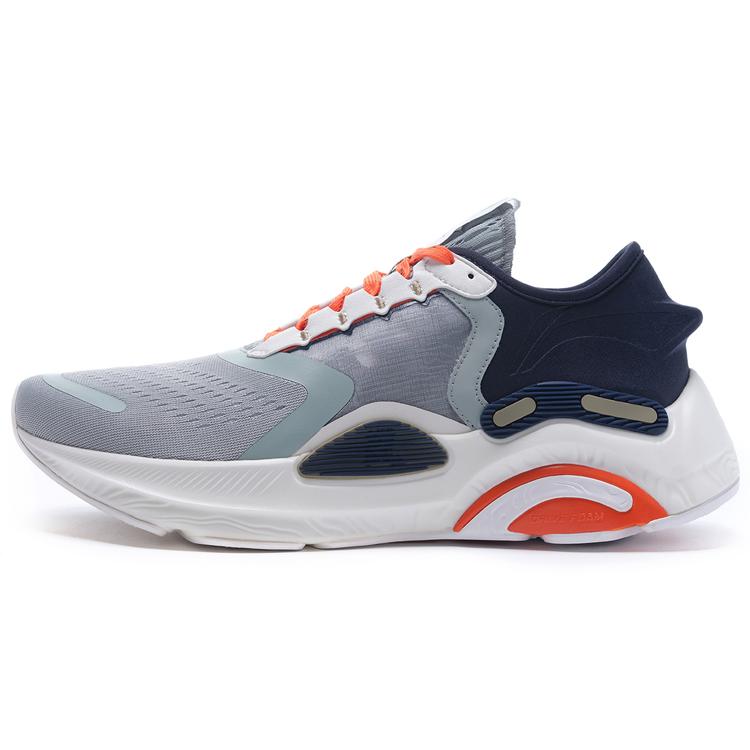 Li Ning Arashi Амортизация Дышащие Легкие Низкие Беговые Кроссовки Мужские Серый Зеленый ARHQ071-3