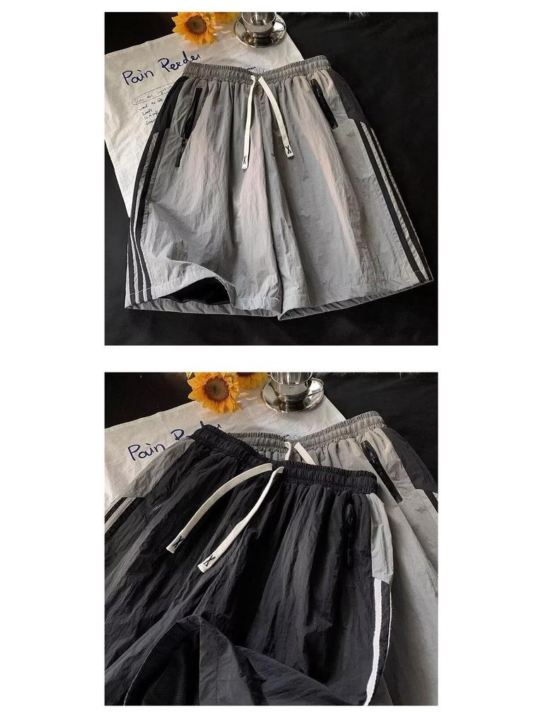 Мужские летние шорты в полоску в стиле ретро, быстросохнущие, для повседневной носки, трендовые