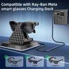 Для умных очков Meta Wayfarer Зарядная док-станция со светодиодным индикатором Множественная защита Портативная дорожная зарядная станция Адаптер Type-C