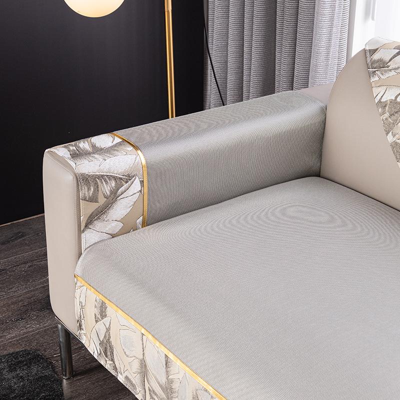 Высококачественный летний летний коврик для дивана, нескользящая подушка, кожаный диван из массива дерева, полностью покрытый тканью