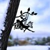 Swing Elf On Branch Steel Silhouette Metal Wall Art: Perfect For Birthdays Housewarming Gifts & Outdoor Decoration
