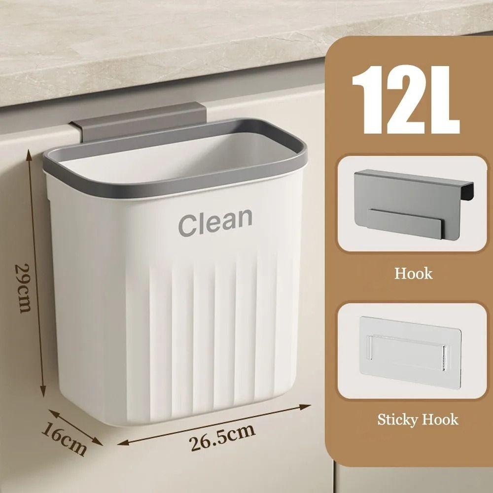 1Pcs Wall Mounted Waste Garbage Bin Cabinet Compost Kitchen Bin Durable Trash Can