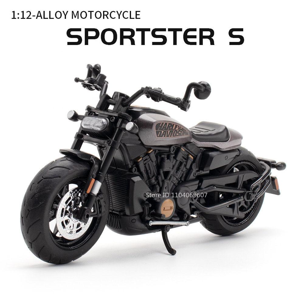 1:12 SportsterS R1 Сплав Мотоцикл Игрушка Литая Модель Машинки Рулевое Управление Передним Колесом Подвеска Заднего Колеса Мотоцикл Подарок Мальчику На День Рождения