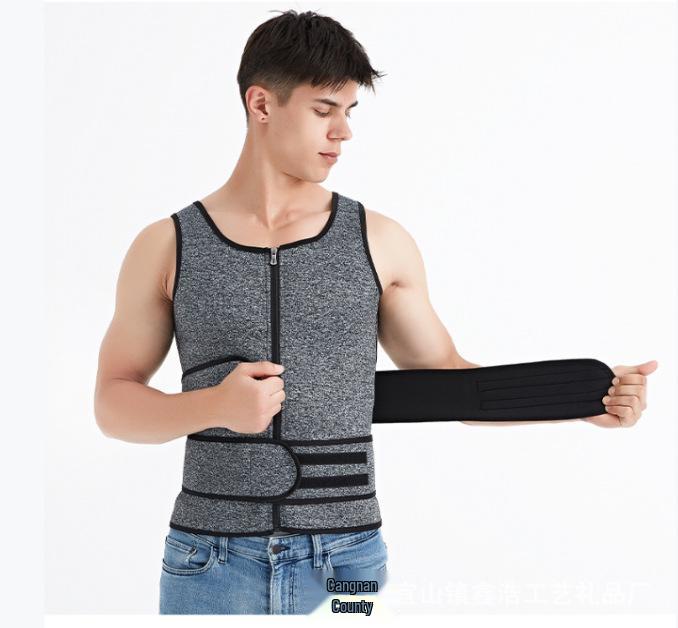 Men's Neoprene Sauna Zipper Waist Trainer Vest and Body Shaper Trimmer
