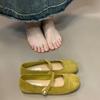 Gentle Fairy Wind Mary Jane Shoes Spring and Autumn 2025 French Temperament Suede Word with Flat Shoes Women