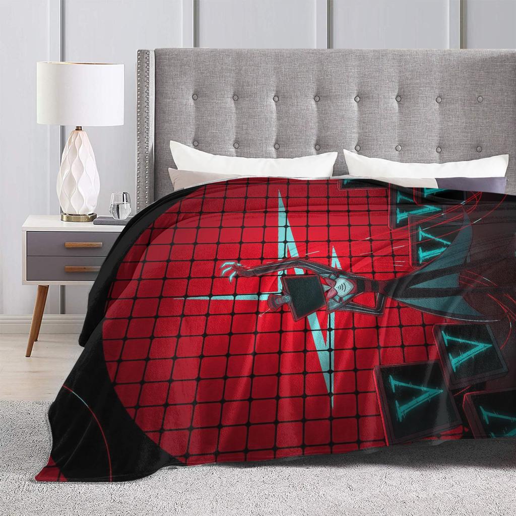 Cartoon Hazbins Hotels Vox Blanket Flannel Printed Multi-function Super Warm Throw Blanket for Bedding Car Rug Piece