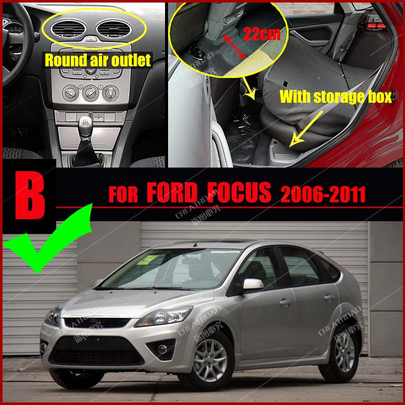 Автомобильные коврики для Ford Focus 2006 2007 2008 2009 2010 2011, изготовленные на заказ автомобильные подушечки для ног, автомобильный ковер, интерьер