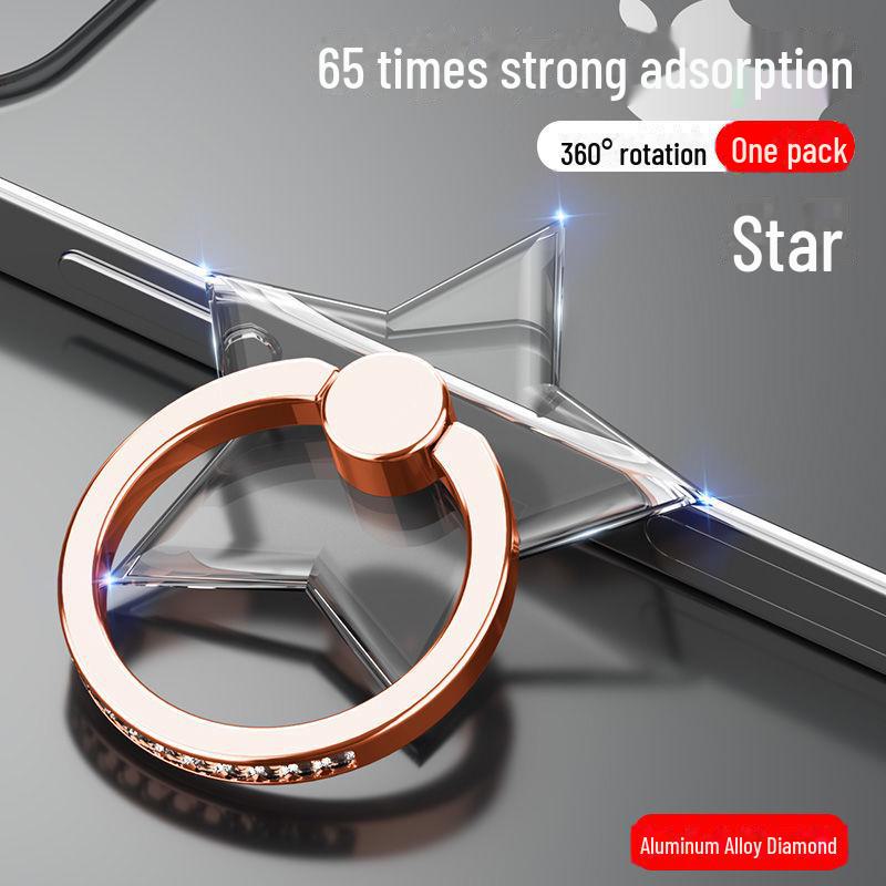 Прозрачная подставка для телефона с бриллиантами, вращающаяся на 360°, с прочным клеем