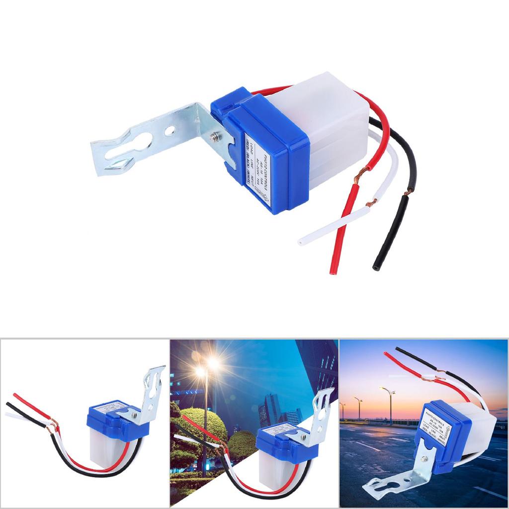 2 Pcs Automatic Light Switch Outdoor Street Photo Controlled Sensing Switch PhotoswitchAS 10A 220V AC220V