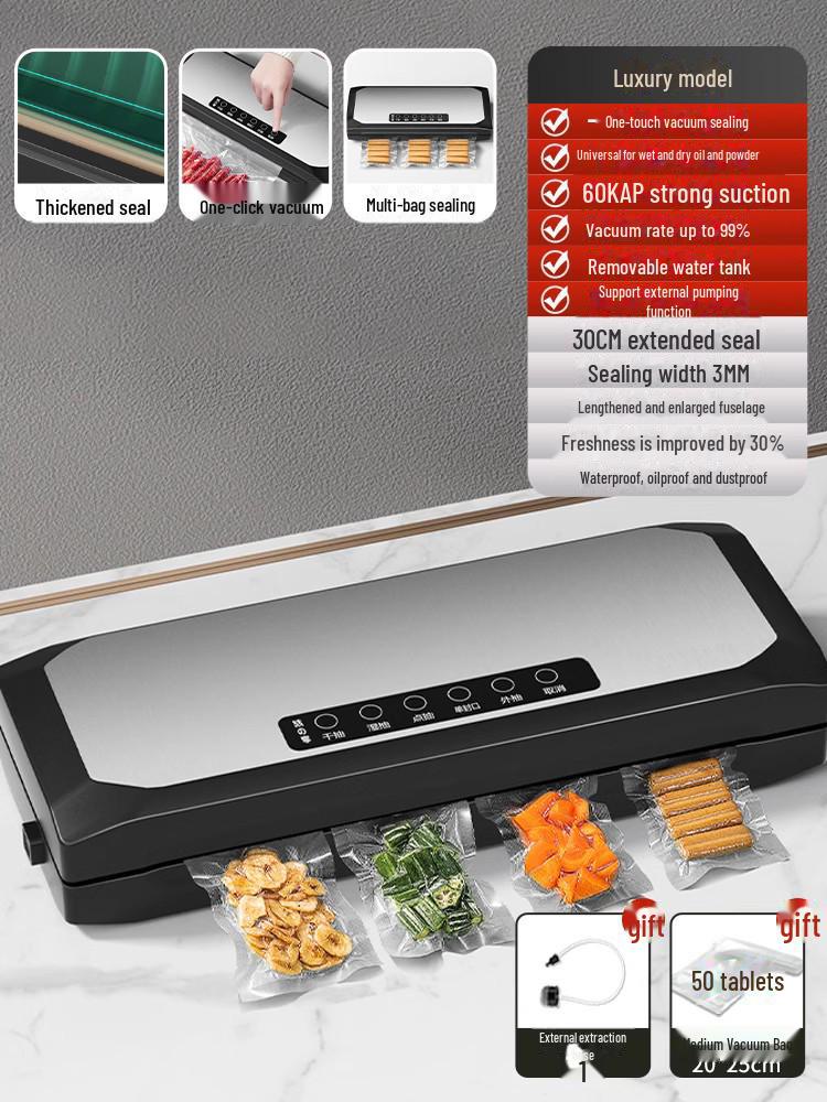 Automatic Vacuum Sealer & Food Packaging Machine for Household Use