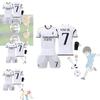 Real Madrid Home 7 Vini.jr Soccer Clothing Set Polyester Material Shirt Pants Socks And Protective Gear Included