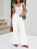 Women's High Waist Wide Leg Jeans Stretch Denim Baggy Loose Fit Pants with Pockets