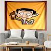 1PC Mr. Bean Adventure K-pop music group Tapestry Accessories for Bedroom,Livingroom, dormitory Room Wall Decor Fan Birthday Gifts