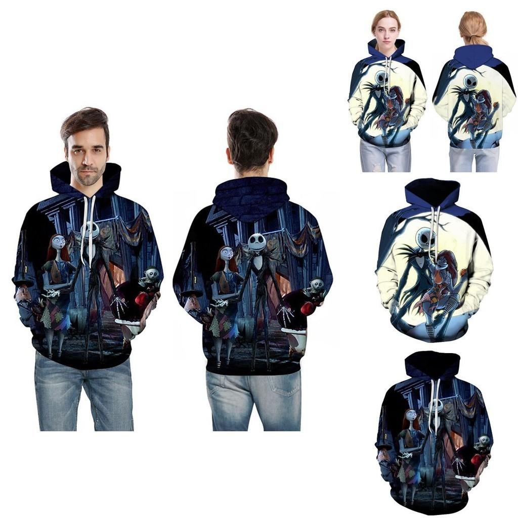 Худи пуловер «Кошмар перед Рождеством» с дизайном Джека и Салли