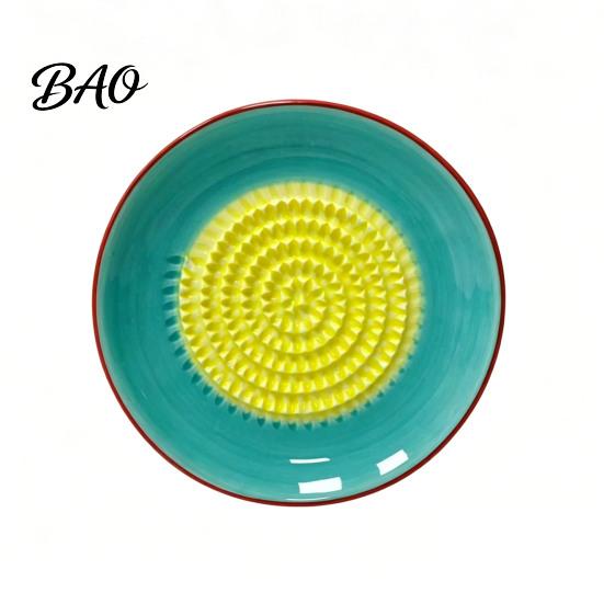 Garlic Paste Maker Ceramic Grater Bowl, Multifunctional Ginger Mincer Plate for Food, Spanish Tomato Roaster Dish, Kitchen Tool Grinder