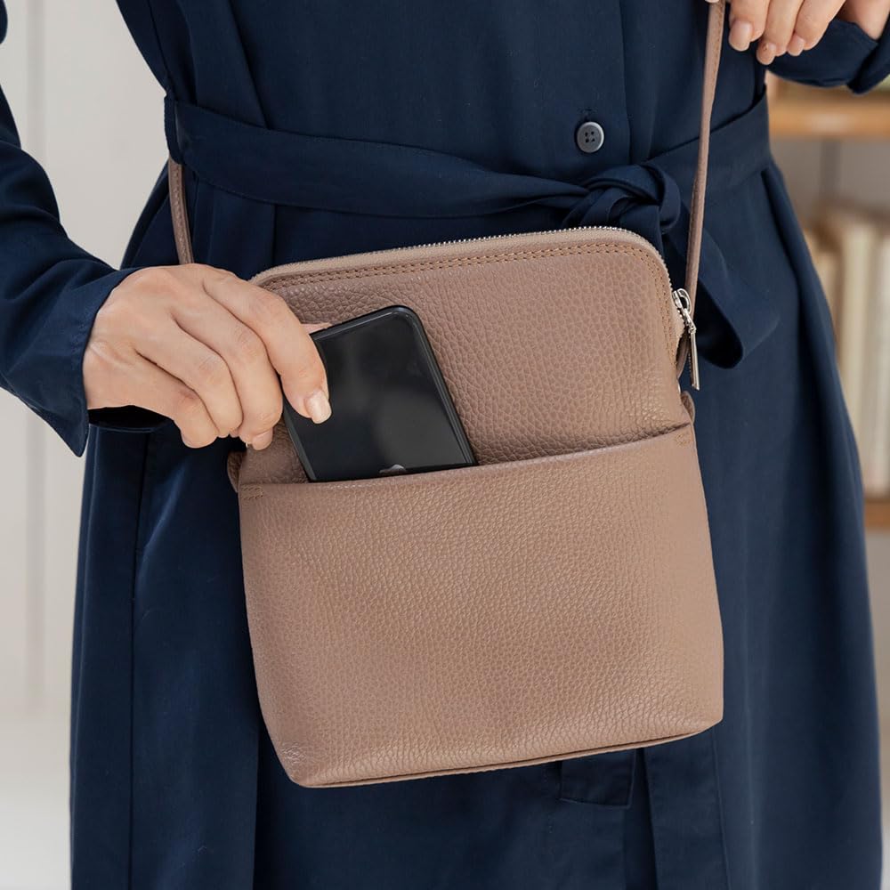 Мини маленькая женская сумка через плечо для взрослых итальянская кожа натуральная кожа розовый бежевый [GIUDI]