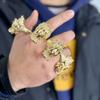 Punk Dragon Head Shape Personality Exaggerated Ring Men And Women Gold Opening Fashion Domineering Ring Jewelry