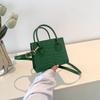 Elegant Street Style Small Square Handbag With Zipper Closure For Everyday Use