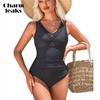 Charmleaks цельный купальник женский нагрудный крест с V-образным воротником купальный костюм сексуальное монокини купальники S-XL