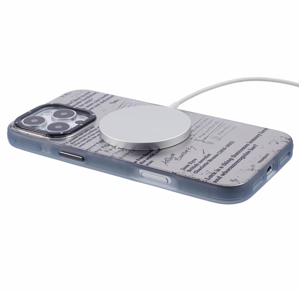 YOUNGKIT Literary Series for iPhone 16 Pro Max Case Compatible with MagSafe IMD TPU Phone Cover