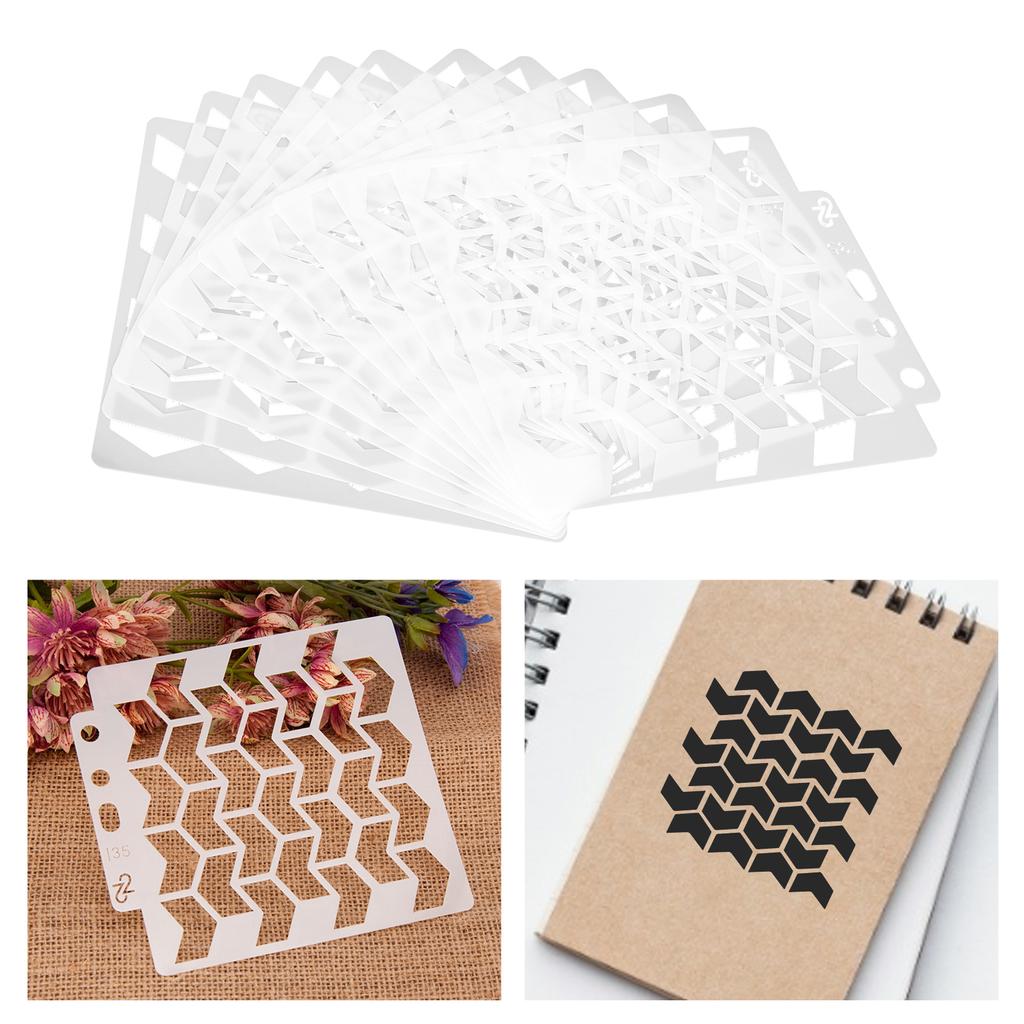 10Pcs Mandala Template Painting Drawing Stencils Reusable Scrapbook Making Mold Art Supply