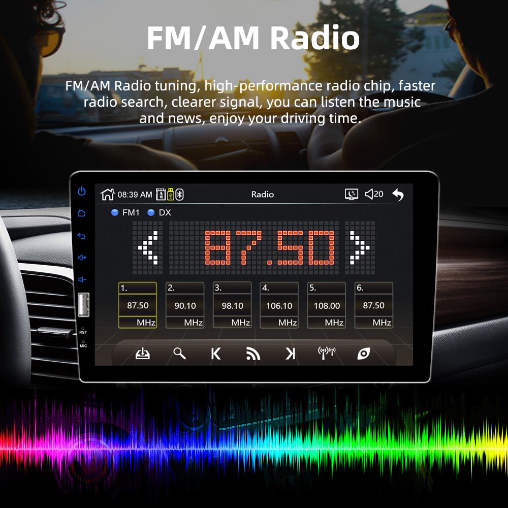 Reakosound 1 Din Автомобильное стерео радио 9 дюймов MP5 с сенсорным экраном Универсальный автомобильный мультимедийный плеер с Bluetooth FM-приемником Поддержка камеры заднего вида 7120C