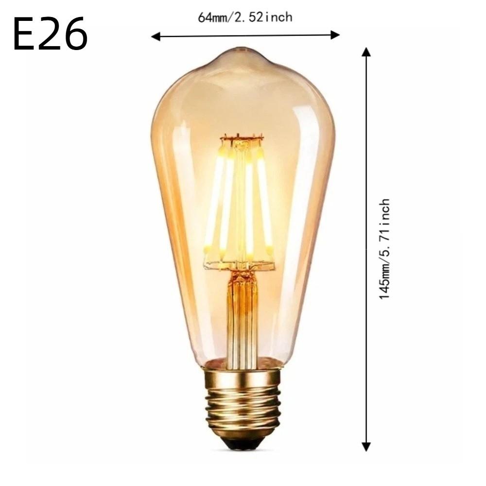 6 Pack ST19 Shape Filament Bulb 4W LED (40W Equivalent) LED Bulb LED Filament Bulb Restaurant