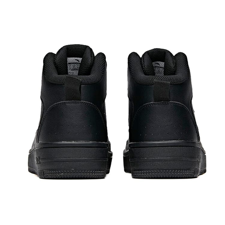 Anta Life Collection Non slip Lightweight Mid top Skateboard Shoes Men's Black 912038010-4