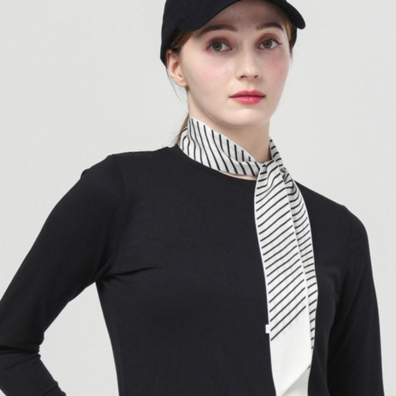 DOYOUKNOWMC ALL SEASON Pinstripe White Twilly Scarf