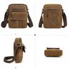 Genuine Leather Men's Shoulder Bag Premium Crazy Horse Leather Vintage Men's Outdoor Shoulder Straddle Bag