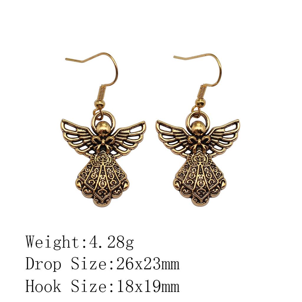 Комплекты сережек на годовщину свадьбы, серьги-подвески и подвески в виде крыльев ангела, женские серьги-сумки для свадьбы