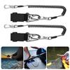 1pc/2pcs Fishing Pole Tether with Retractable Coiled Lanyard Fishing Casting Rods Holder Belt Tie Metal Buckle Straps