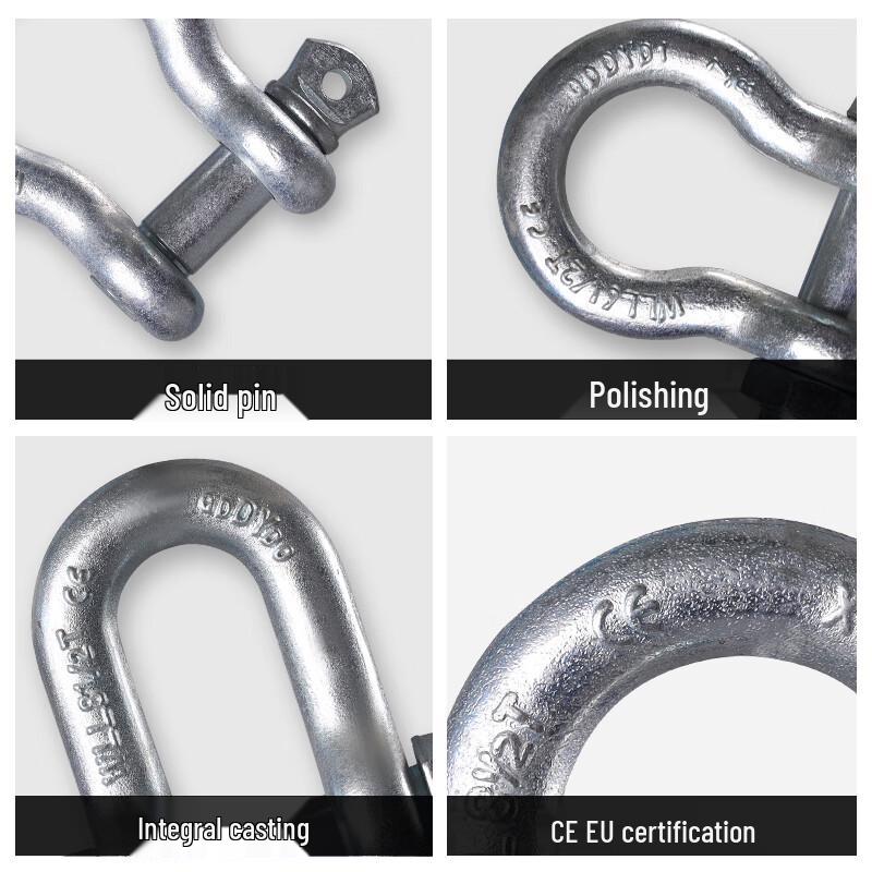 Heavy-Duty 25-Ton Straight Bolt Bow Shackle