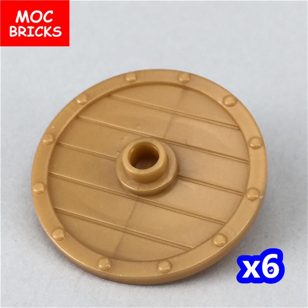 MOC Кубики Средневековые Рыцари Рим Оружие Золотой Меч Щит Копье Алебарда Шлем Фигурка Образовательный Строительный Блок Подарки